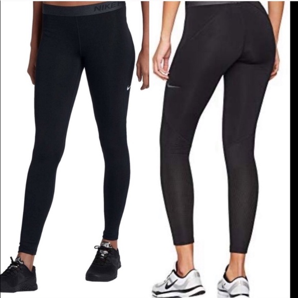 Nike Pants - NIKE Pro Dri Fit Elastic Waistband Black Leggings